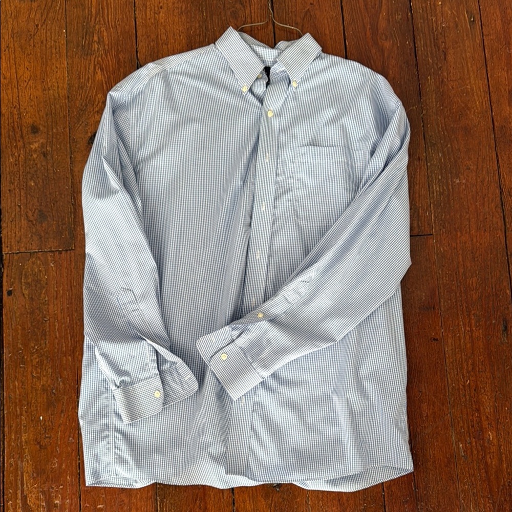 Jos. A Bank - Men’s Blue Checkered Shirt / Neck 16.5-35